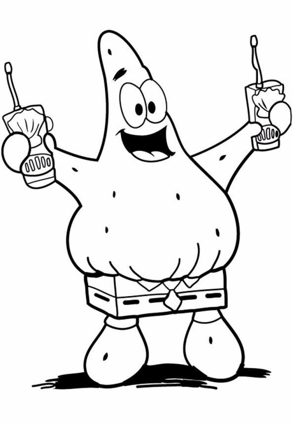 Kids-n-fun.com | Create personal coloring page of Patrick Starfish ...